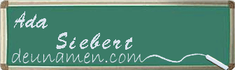 Ada Siebert Visitenkarte